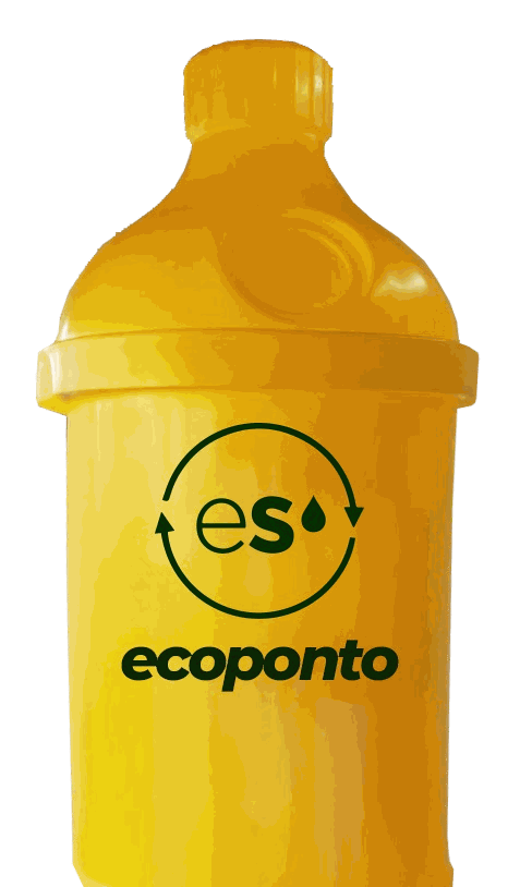Coletor amarelo do ecoponto Eco Social